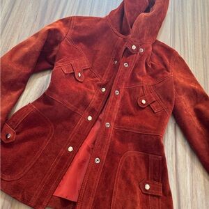 Women's Vtg Rust Suede Jacket